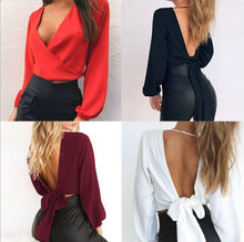 Load image into Gallery viewer, Bare Soul V-Neck Backless Blouse