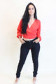 Bare Soul V-Neck Backless Blouse